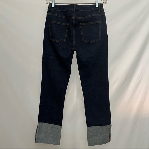 Massimo Dutti - Size 30 - Cowboy jeans - dark wash - cuff rancher - designer - Picture 3 of 6